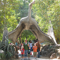 Fibre de verre Silicone caoutchouc dinosaure parc à thème entrée décoration personnalisée dinosaure jurassique parc d'attractions porte