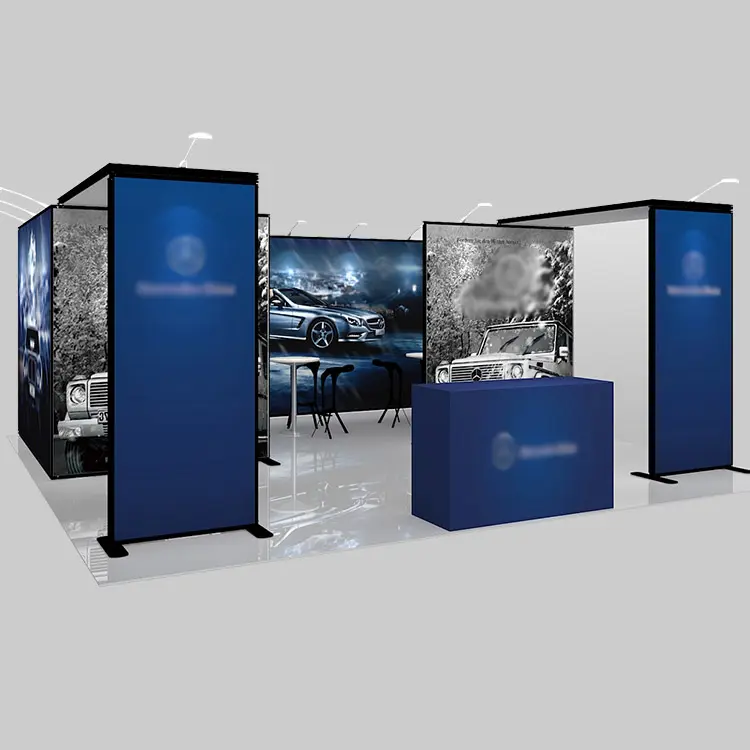 20x20ft Modular reusable trade show 6x6 exhibition booth in Aluminum display stands