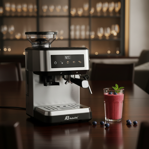 Machine à café expresso numérique Anbolife <span class=keywords><strong>moins</strong></span> chère avec moulin à grains et mousseur à lait – Cafetera De Expreso Prix Usine - Product Image 5