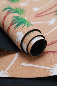 Eco Friendly Custom <strong>Printed</strong> Logo Renewable Organic Non Slip Wholesale Natural Cork Rubber Yoga <strong>Mat</strong> - Product Image 3