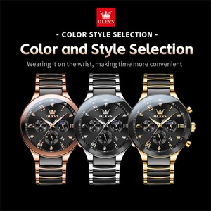 OLEVS 7004 Nuovo Arrivo Alta Qualità Classico Nero <span class=keywords><strong>Bianco</strong></span> Oro Lusso per Uomo e Donna <span class=keywords><strong>Smartwatch</strong></span> al Quarzo - Product Image 6