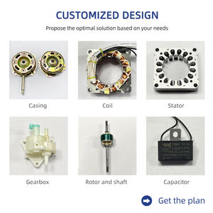 موتور مروحة حائط الأكثر مبيعًا في السوق المصري بجهد 220 فولت تيار متردد مع موتور متزامن، قطعة غيار لمروحة كهربائية بهيكل أسود مطلي بالطلاء الكهربائي - Product Image 4