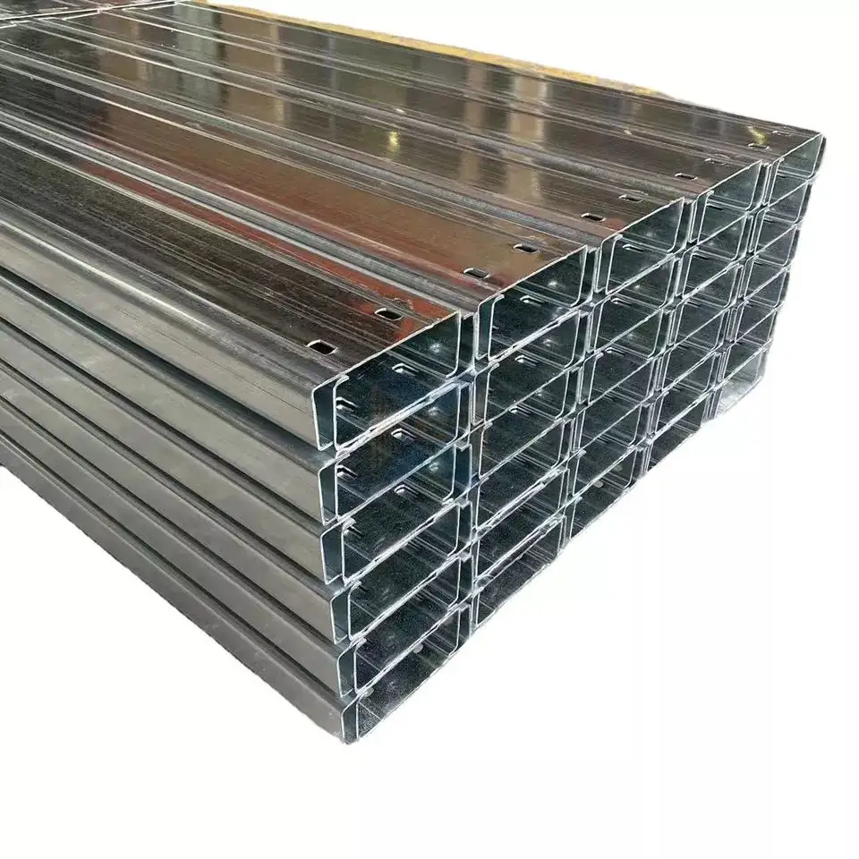 Galvanized steel c Profiles price list, cold formed galvanized steel channel steel profile