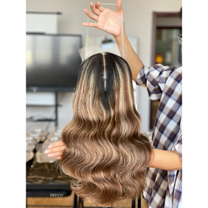 Peluca Mini de Cabello Europeo Shy Hair, Diseño de Lujo, 8mm, con Encaje Frontal, Mechas y Color Exótico, Ondulado, Virgen, para Mujer - Product Image 5
