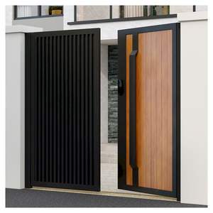 <span class=keywords><strong>Portail</strong></span> de jardin moderne pliable en aluminium, étanche, pour villa résidentielle - Product Image 2