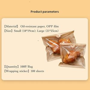 Tùy chỉnh linh hoạt in ấn niêm phong nóng tự chế nướng bánh mì bao bì túi giấy với cửa sổ - Product Image 5