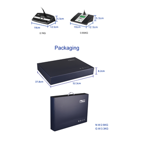 Système de conférence <span class=keywords><strong>sans</strong></span> <span class=keywords><strong>fil</strong></span> infrarouge micropohone de bureau professionnel à deux canaux - Product Image 4