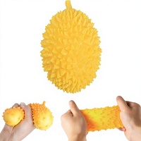 Durian Pluche Knuffel, Snel Terugverende Fidget Stressbal, Realistisch Fruit Knijp Speelgoed voor Volwassenen, Angstverlichtend Zintuiglijk Speelgoed