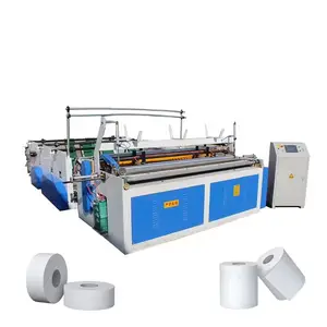 Machine for small business tissue toilet paper rewinding embossing perforating machine cheap price