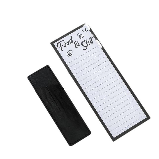 Magnetism Note Pad Writing Pad Magnetic Pen Holder Refrigerator Magnet Line Message Note Customizable