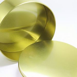 19.8*6.4 Cm Cake Tin <b>Box</b> Cookie Tin 8 Inch Container Food Tinplate Tin Cans Gold RTS Round <b>Metal</b> for Cake Crown Cap Matte 45 Pcs - Product Image 5