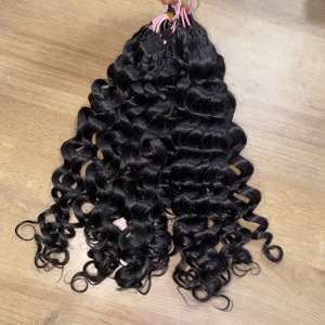 Extensions de perruque au crochet 100% cheveux humains Remy Water Wave bouclés, double brin, nœuds <span class=keywords><strong>miracle</strong></span> - Product Image 6