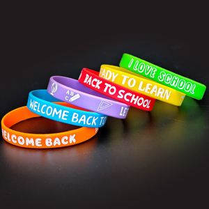 Logotipo personalizado Cinta roja Prevención del VIH Pulsera de silicona Promoción DE LA SALUD Sensibilización Pulsera de goma para uso en eventos - Product Image 3