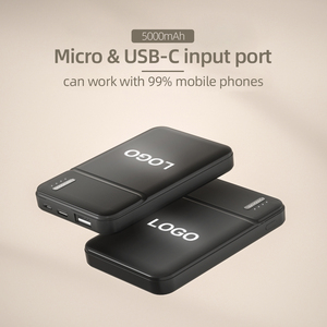 Customized Portable Ultra-thin Mini Power Bank with <b>LED</b> <b>Lights</b> Showing Power 5000mah Type-C Gift Powerbank - Product Image 3