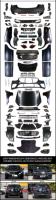 Kit carrosserie noir Bochen pour BENZ S W222 (14-20) à W223 S450 (24) pour rénovation/mise à niveau