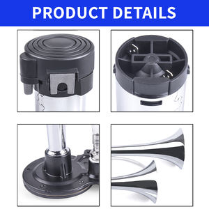 <span class=keywords><strong>แตร</strong></span>รถยนต์ <span class=keywords><strong>12V</strong></span> 150db เสียงดังพิเศษ <span class=keywords><strong>แตร</strong></span><span class=keywords><strong>ลม</strong></span>โครเมียมซิงค์แบบสองแตร พร้อมคอมเพรสเซอร์ - Product Image 3