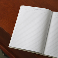 Carnet de notes avec couverture en tissu de lin format A5, logo personnalisé, planificateur quotidien non daté