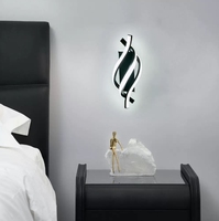 Lampu Dinding LED Spiral Aluminium Modern+PC 3 Warna Pencahayaan Putih/Hitam Kamar Tidur Kepala Tempat Tidur Ruang Tamu Koridor