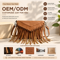 Sac bandoulière à franges de style occidental pour femmes, sac à main vintage en similicuir gaufré, personnalisation légère OEM ODM disponible