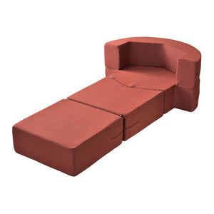 Childrens L Shape Folding <b>Sofa</b> <b>Bed</b> 155cm Foam Fill <b>Foldable</b> For Kids Room - Product Image 3