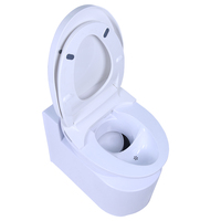 Toilette de compostage rotative peu encombrante pour camping-car, toilette intelligente à séparation sèche et humide