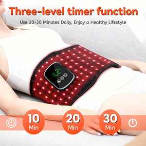 Ceinture de luminothérapie rouge sans fil 660 nm 850 nm, enveloppe de luminothérapie rouge sans fil, massage par vibration de la lumière rouge pour l'épaule, le <span class=keywords><strong>genou</strong></span>, la taille avec chauffage - Product Image 5