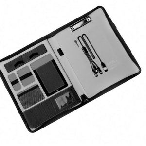 สมุดบันทึกแบบถอดได้ ปกหนัง PU ของแท้ พร้อมพาวเวอร์แบงค์ แฟลชไดรฟ์ USB ชาร์จไร้สาย ของขวัญ - Product Image 4