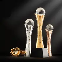 Parlayan sıcak satış yaratıcı tasarım özel toprak kristal metal ödül kupa iş hediye için