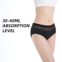 Culottes menstruelles grande taille Shanhao, 4 couches, anti-fuites, en maille, coupe haute, style quotidien pour flux abondant