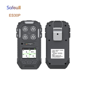 Detector de Gas Multifuncional 4 en 1 Safewill (O2/LEL/CO/H2S) con Protección IP65, Alarma de Vibración/Sonido/Luz, Batería Recargable, Portátil - Product Image 1