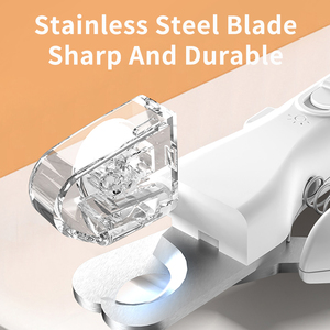 2-in-1 <b>Dog</b> & Cat Stainless Steel Nail Clippers Trimmers With Quick Sensor Safety Guard Usb Rechargeable Led <b>Light</b> - Product Image 4