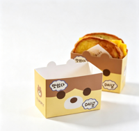 Nouvelle boîte d'emballage en papier pour sandwichs, toasts, hamburgers, bagels et petit-déjeuner à emporter