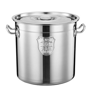 Pentola Alta per Brodo Heavy Duty in Acciaio Inox 304 da 21L, Utensile da Cucina Multiuso dal Design Moderno con Coperchio in Acciaio - Product Image 1