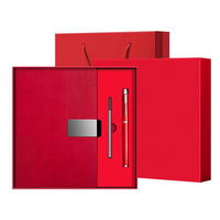 Ensemble de 3 carnets magnétiques à rayures verticales PQ – Coffret cadeau personnalisable – Journal à couverture rigide personnalisable en cuir à motif lisse