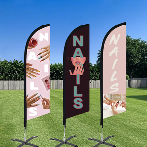 Bandera de Pluma de Poliéster con Diseño Temático de Uñas, Impresa Digitalmente, sin Poste, para Publicidad Exterior de Salón de Belleza y Tienda de Uñas - Product Image 4