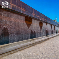 Cortina de Agua Digital 3D Personalizada 2026, Decoración de Pared con Cascada, Cortina de Lluvia con Gráficos Digitales para Bodas, Jardín, Acero Inoxidable