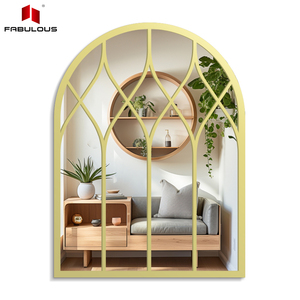 FABULOSA Decoración de mesa <span class=keywords><strong>espejo</strong></span> acrílico decoración Retro arco espejos de baño vintage pared arte salón <span class=keywords><strong>espejo</strong></span> - Product Image 6