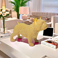 Figurine de chien personnalisée en résine époxy, style nordique moderne, art populaire, sculpture décorative pour salon, luxe léger