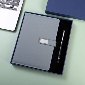Drop Shipping Customized <b>A5</b> Leather Cover Modern Multifunction Business <b>Notepad</b> Luxurious Notebook and Pen Gift Set - Product Image 2