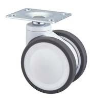 Roues pivotantes en polypropylène, PVC et acier pour chaises, chariots, équipements médicaux, petits équipements mécaniques, roues universelles silencieuses