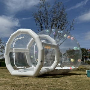 Nhà bong bóng bơm hơi chất liệu độc đáo, cấp thương mại, làm từ PVC trong suốt, có đường hầm, dùng cho tiệc cưới - Product Image 3