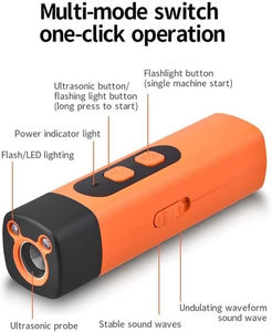 Dispositif anti-aboiement à ultrasons rechargeable pour l'entraînement des chiens, dispositifs de dissuasion contre les aboiements, répulsif pour chiens, lampe torche LED - Product Image 5