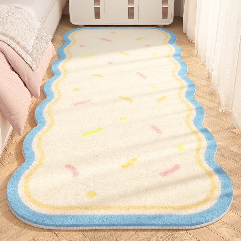 Beige particles Blue border