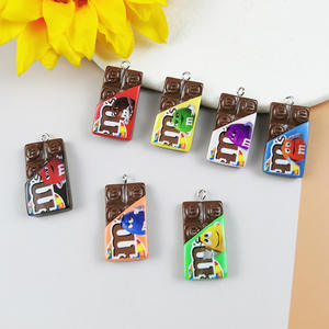 巧克力糖果<span class=keywords><strong>M</strong></span>豆树脂饰品饰品制作Diy耳环吊坠钥匙扣配件调查结果批发 - Product Image 4