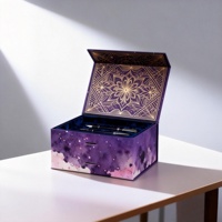 Boîtes cosmétiques rigides écologiques recyclées de luxe imperméables à fermeture magnétique, boîte d'emballage pour bijoux cadeaux, ruban personnalisé, design 3D