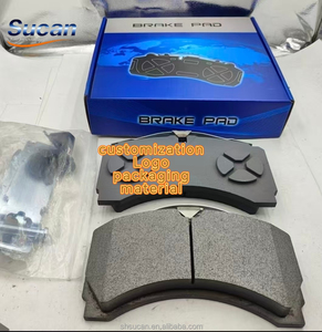Plaquettes de frein à disque SUCAN WV29087 personnalisées en usine pour camions européens Benz Volvo Scania MAN DAF <span class=keywords><strong>SAF</strong></span>, 50 000 kilomètres - Product Image 1