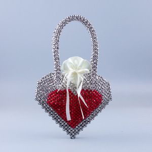 2025 Exquisite Artisanal Beads <strong>Clutch</strong> Fashion Love <strong>Peach</strong> Handbag Party <strong>Bags</strong> for Women Portable 2-2.9L Capacity Cross-Body - Product Image 6