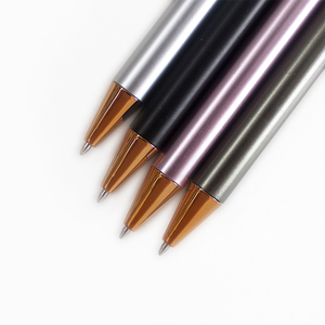 O&Q シンプル無地1.0mmビジネスプラスチッククリック式ファッションデザインノベルティボールペン、滑らかな書き味、EN71認証 - Product Image 4