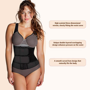 Ceinture de compression en néoprène pour <span class=keywords><strong>femme</strong></span>, anti-bactérienne, en nylon, pour amincissement du ventre, entraînement, contrôle moyen - Product Image 4