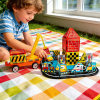 Juego de 41 Bloques de Construcción Magnéticos con Temática de Ingeniería y Carreteras, Juguetes Educativos de Construcción DIY para Niños y Niñas, Regalo